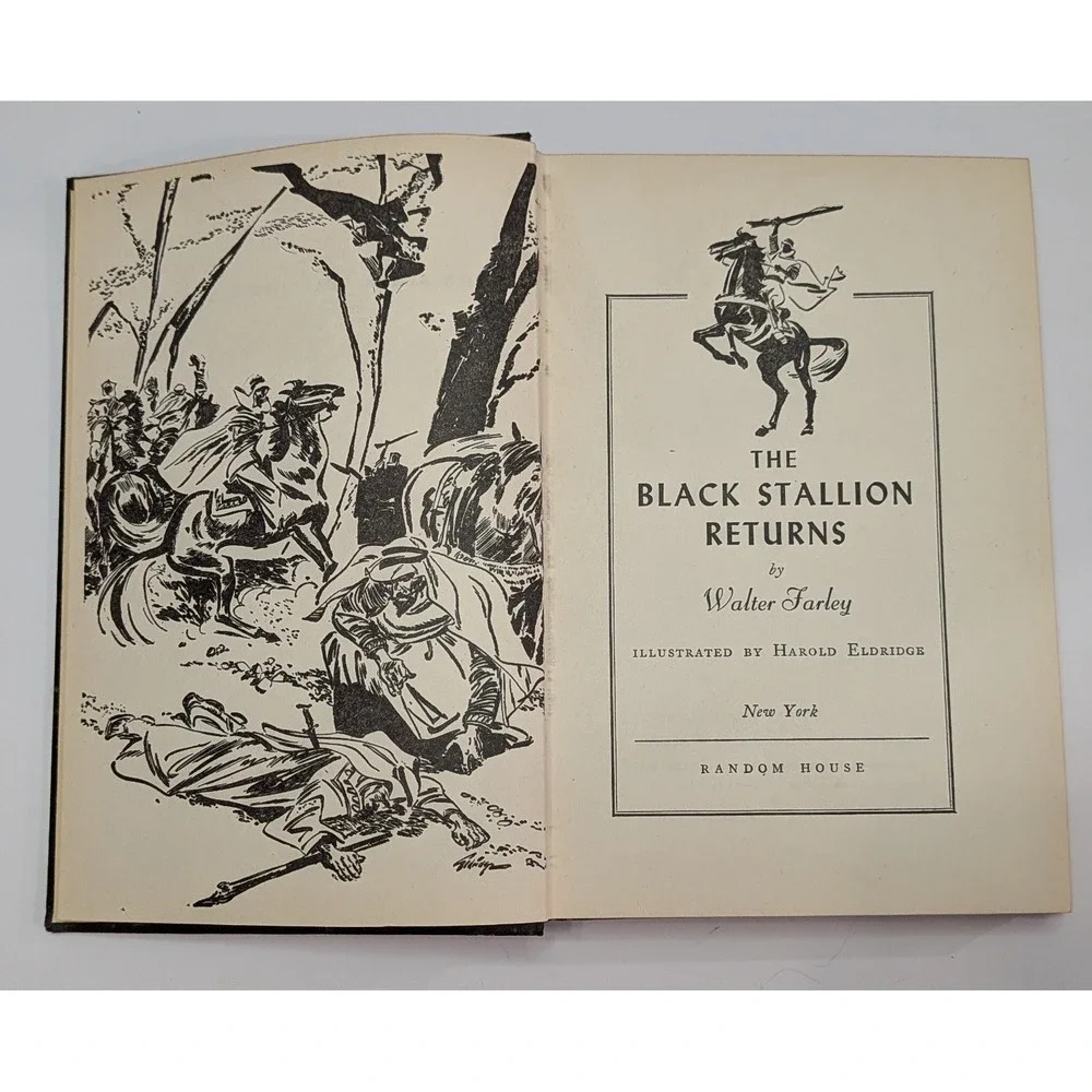 Random House The Black Stallion Returns Walter Farley Hardcover Good Vintage